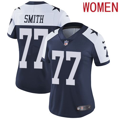 2019 Women Dallas Cowboys #77 Smith blue Nike Vapor Untouchable Limited NFL Jersey